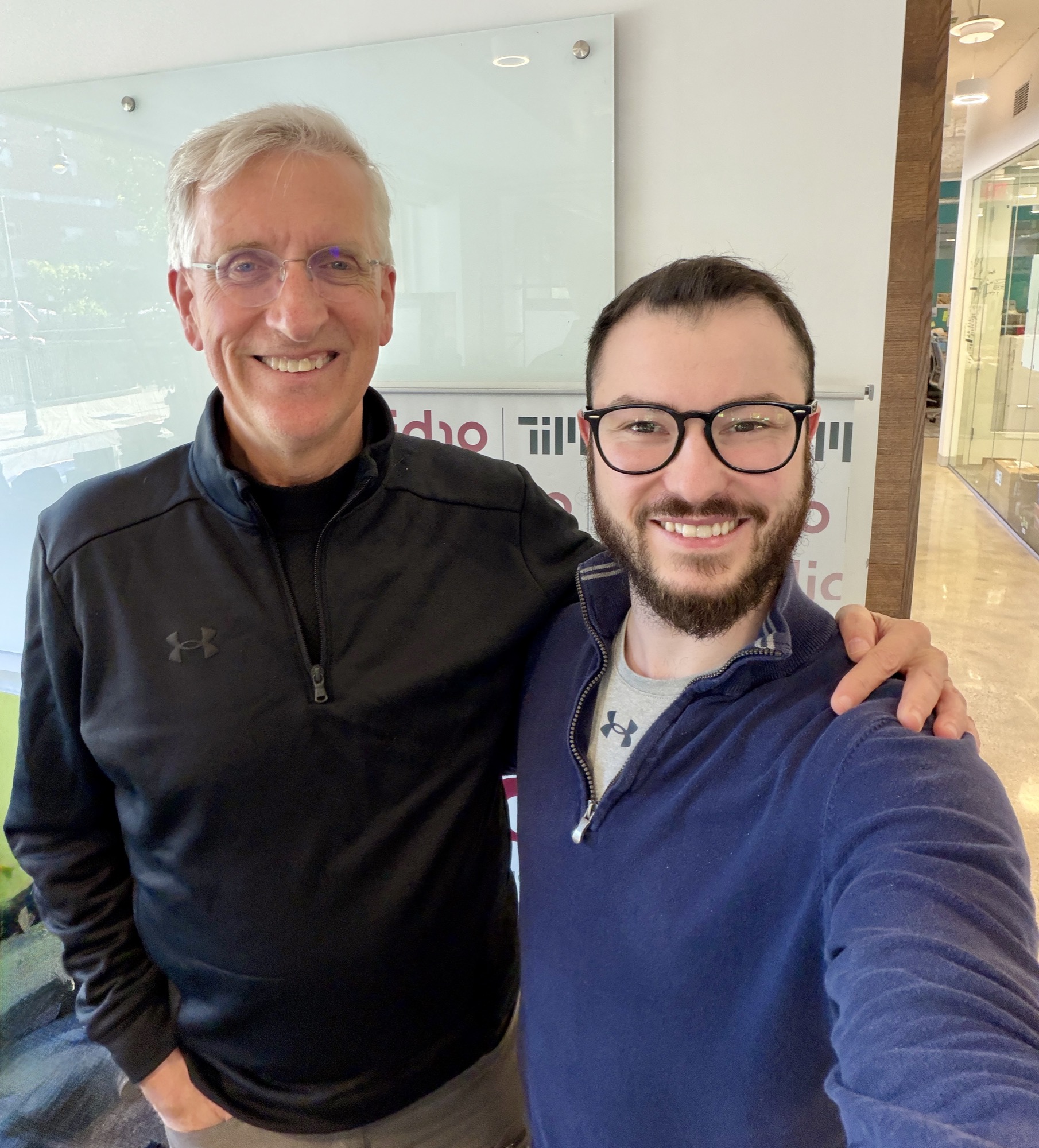 Frederic with Doug Williams, Product Lead of MIT Orbit